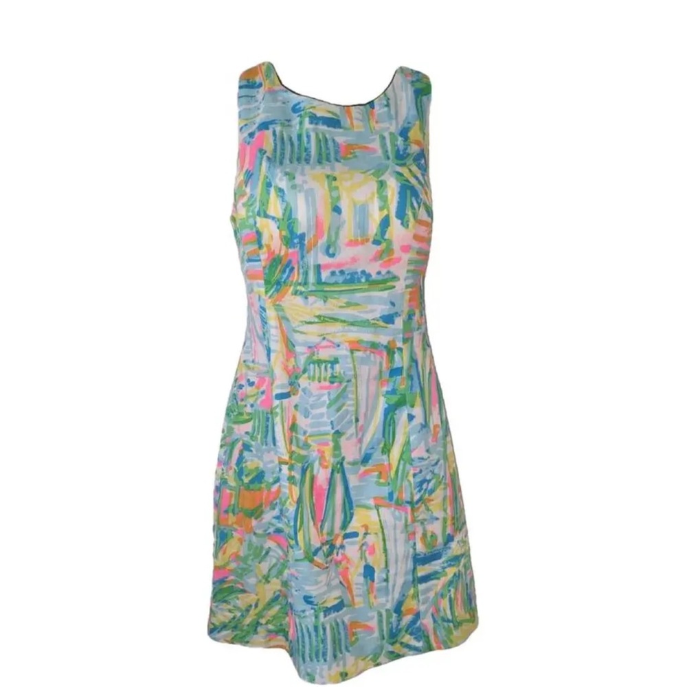 Lilly Pulitzer Sea Salt And Sun Tie Back Dress Size 4